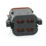 Socket Plug 8way, DT06-series, black, weld cap