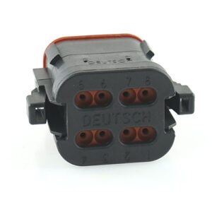 Socket Plug 8way, DT06-series, black, weld cap