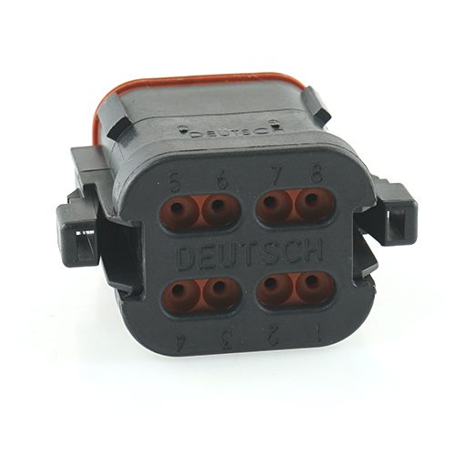 Socket Plug 8way, DT06-series, black, weld cap