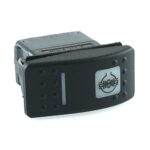 on-on<on Double Switch/Momentary Switch, 12V/20A, Contura II, LED 1 superbright red, LED 2 superbright green, square lens and bar lens white, symbol “differential lock”