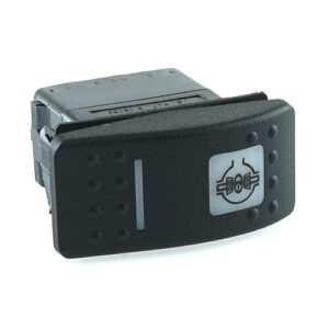 on-on<on Double Switch/Momentary Switch, 12V/20A, Contura II, LED 1 superbright red, LED 2 superbright green, square lens and bar lens white, symbol "differential lock"