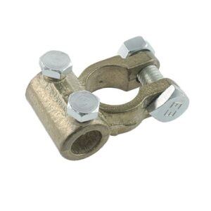 Battery Clamp "+", cast brass, clamp screw for 50mm²