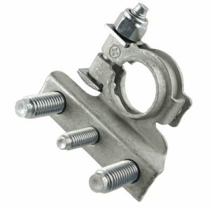 Battery Clamp "+", brass tin plated, bolts M8-M6-M8