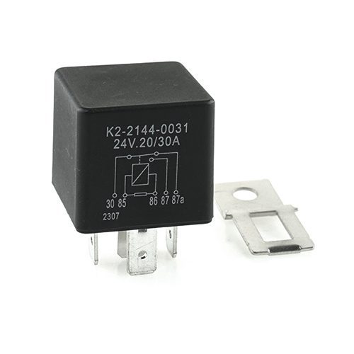 Mini Relay 24V, 20/30A, chngeover contact, with resistor