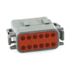 Socket housing 12-way, grey