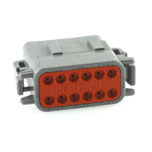 Socket housing 12-way, grey