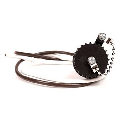 Standard connector, 2-pole, ISO 4165, built in socket, 2x flat-pin terminal, with screw cover, connection cable, sealed