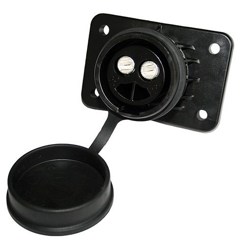 Socket 2-pole, 24V, with crimp-/soldering contacts 30/50mm²