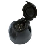 socket 12 V, 7-pole, (ISO 1724), N-Type, plastic, flat terminals