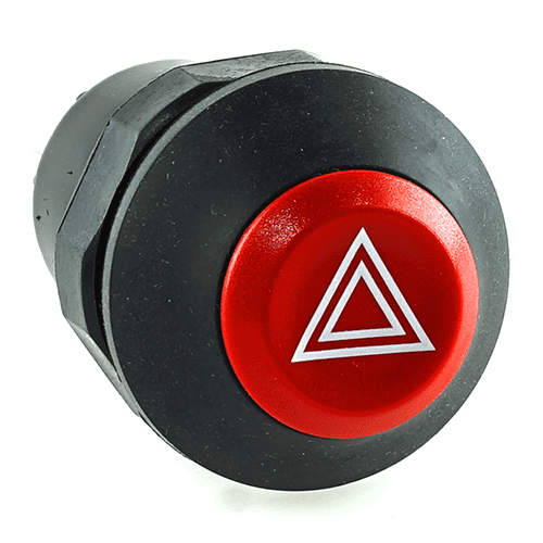 Push Button Switch, 12V/20A, 24V/10A, button red, symbol 