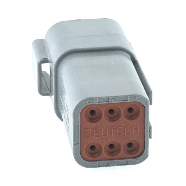 Receptacle 6way, DT04-series, grey