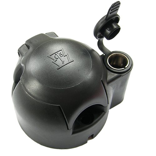 Socket 7-pole, 12V, with additional socket 2-pole (ISO 4165)