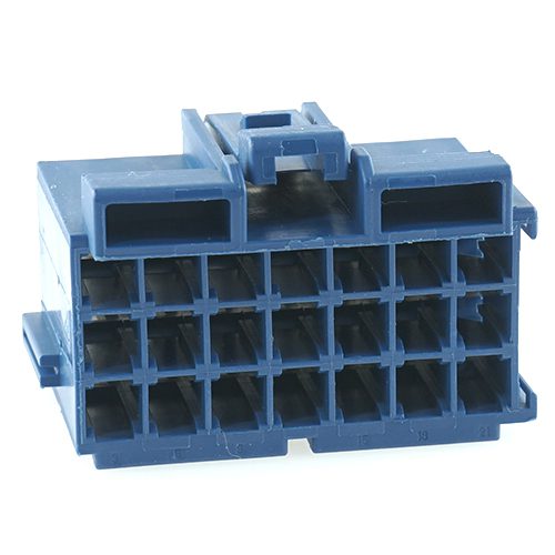 junior power timer housing, 21-pole, coding A, blue