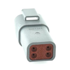 Receptacle 4way, DT06-series, grey