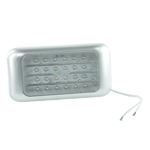 LED Lamp 116mmx60mmx16mm, 12V, chromed frame, for build on with screw fitting