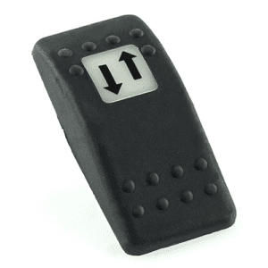 Actuator Contura II, black, square lens white, symbol "hydraulic hitch"