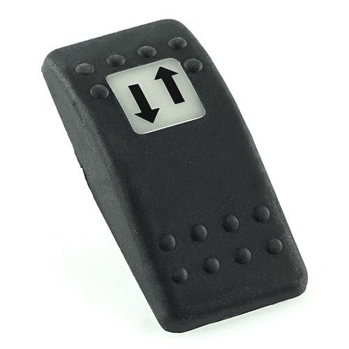 Actuator Contura II, black, square lens white, symbol "hydraulic hitch"