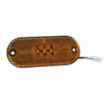 LED-Sidemarker, 108 x 44 oval, with reflector, 0.16m cabel 2×0.5mm², with mounting surface