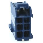 junior power timer housing, 6-pole (3x2), blue