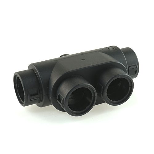 Multiple breakout conduit fitting NW17-10-17-17-17, black