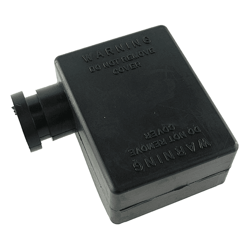 Cover for battery pole, black, for wire Ø17.5mm, right