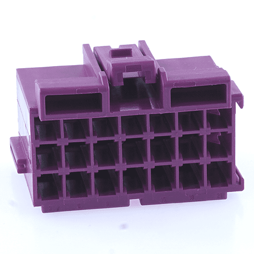 junior power timer housing, 21-pole (3x7), coding A, violet