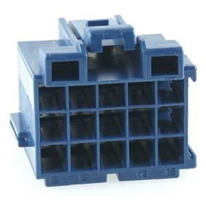 junior power timer housing, 15-pole (3x5), blue