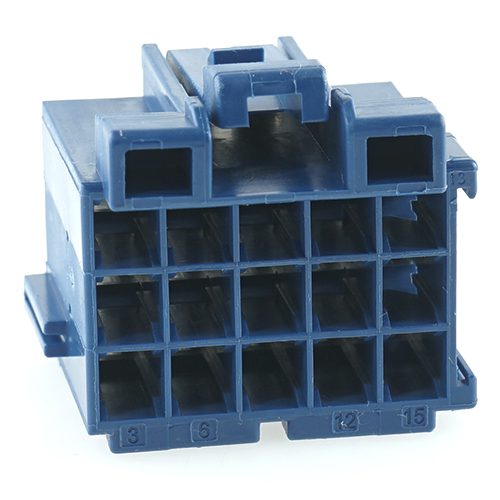junior power timer housing, 15-pole (3x5), blue