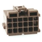 junior power timer housing, 18-pole (3×6), coding A, brown