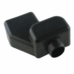 Cover for battery pole, black, for wire Ø15.2mm, cable entry port oval