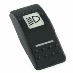 Actuator Contura II, black, square lens and bar lens white, symbol “dipped beam”