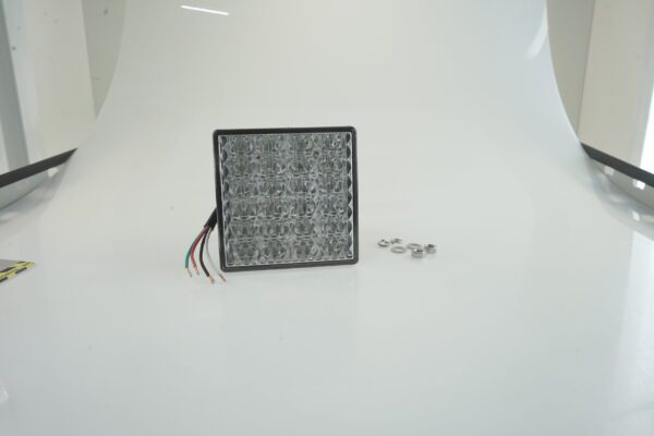 Directional-, Stop-, Tail Light, 12V, 80x80mm, clear lens, 0.5m cable, 4x0.5mm²
