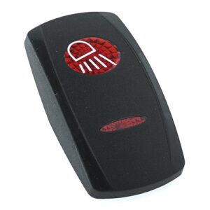 Actuator Contura V, black, oval and bar lens red, symbol "work lamp"