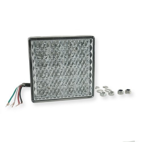 Directional-, Stop-, Tail Light, 24V, 80x80mm, clear lens, 0.5m cable, 4x0.5mm²