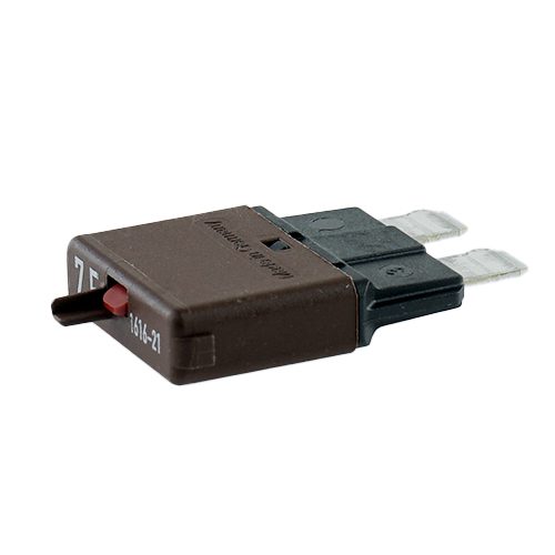 Thermal Circuit Breaker 28V, 7.5A, for automotive fuse block installation