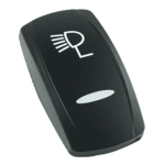 actuator Contura V black, symbol “search light”, bar lens, laser etched