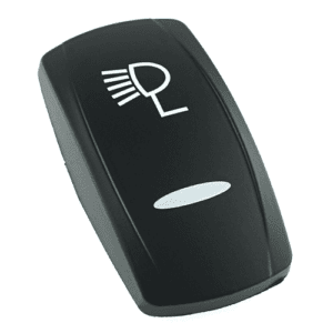 actuator Contura V black, symbol "search light", bar lens, laser etched