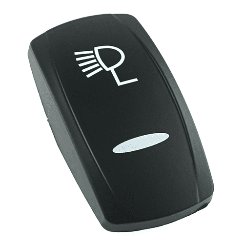 actuator Contura V black, symbol "search light", bar lens, laser etched