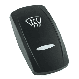 actuator Contura V black, symbol "windscreen heating and ventilation", bar lense, laser etched