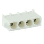 Universal MATE-N-LOK, PCB socket housing, grid 6.35mm, 4-pole
