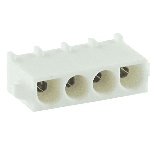 Universal MATE-N-LOK, PCB socket housing, grid 6.35mm, 4-pole