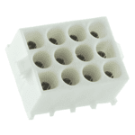 Universal MATE-N-LOK, PCB socket housing, grid 6.35mm, 12-pole
