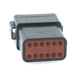 Receptacle 12way, DT04-series, black
