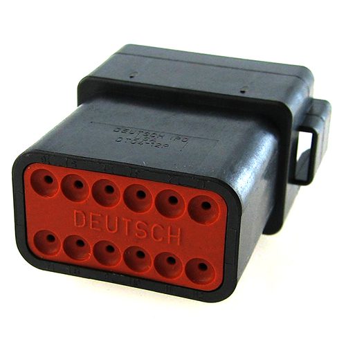 Receptacle 12way, DT04-series, black