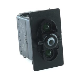 on-on Double Switch, 12V/20A, for Contura II,III,IV,V, LED 1 superbright green, LED 2 superbright green
