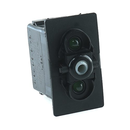 on-2xon-on Double Switch, for Contura II,III,IV,V, LED 1 superbright green, LED 2 superbright green