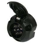 Socket 7-pole, 12V, with turn off Switch for rear fog lamp