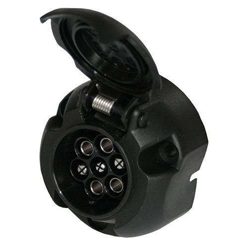 Socket 7-pole, 12V, with turn off Switch for rear fog lamp