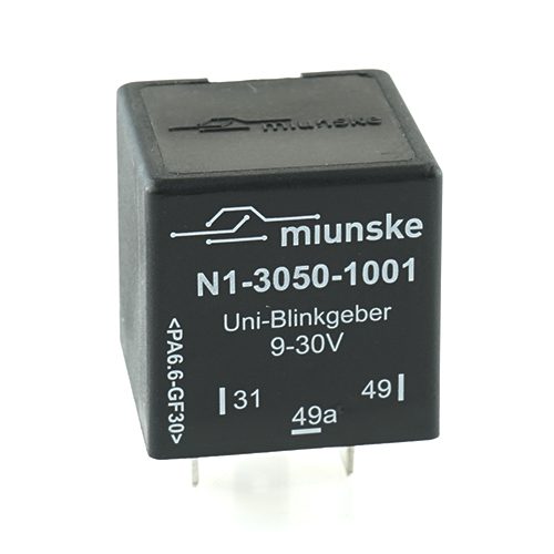 Universal Flasher 9V...30V, 60W/12V...120W/24V, fully electronic, without start-stop-input