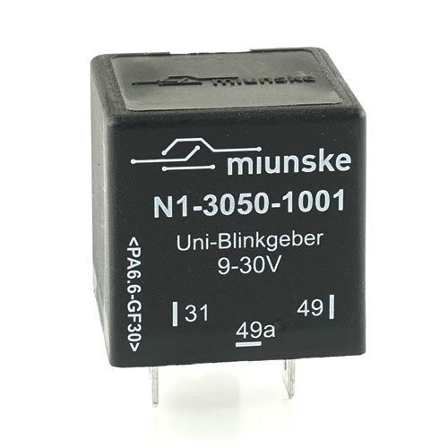 Universal Flasher 9V...30V, 60W/12V...120W/24V, fully electronic, without start-stop-input